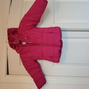Little girls pink down Columbia Coat .